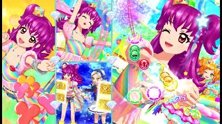 アイカツオンパレード！三ノ輪ヒカリで「ドレスセレクション」ネバギバ☆・とてもむずかしい(スペシャルコラボレインボーラッシュコーデ)