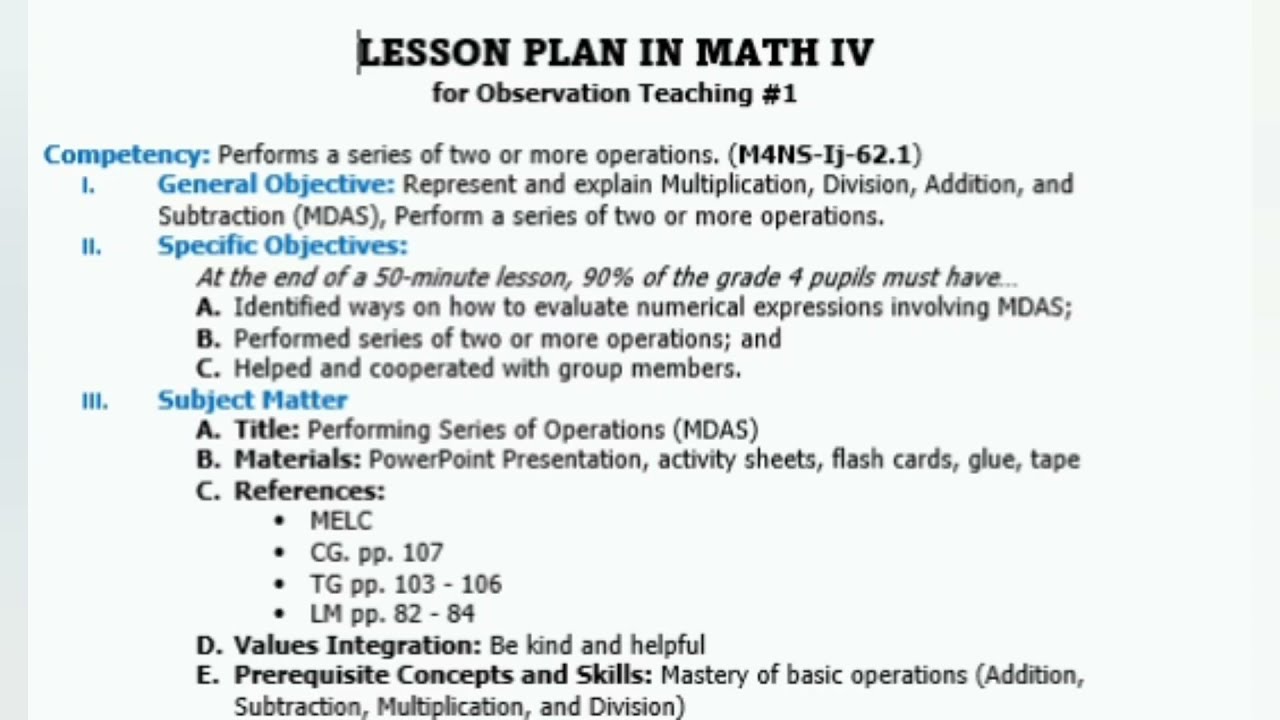 Melc Based Lp In Math And Filipino In 2021 Lesson Plan In Filipino 4a ...