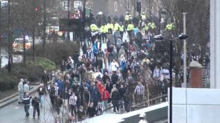 Newcastle United Fans Walking Upto St James park - v Sunderland