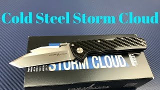 Cold Steel Storm Cloud CPM20CV Tri-Ad Lock Knife G-10/CF  This Storm Cloud has a silver lining !!