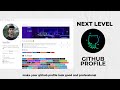 Next Level GitHub Profile README (NEW 2024)(Markdown template) | Improve Your Github profiles