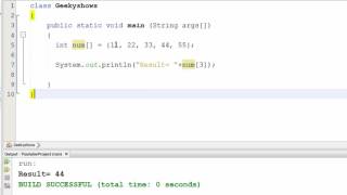 68. One Dimensional Array Example in Java Programming (Hindi)