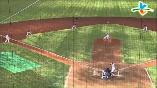 20130730 CPBL 犀牛VS猿 6下 詹智堯 陳凱倫 一壘發生衝撞