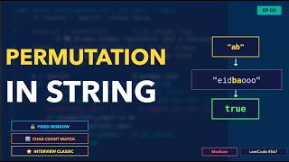 LeetCode 567 - Permutation in String | Fixed Window + Character Count Match | Sliding Window Ep 05