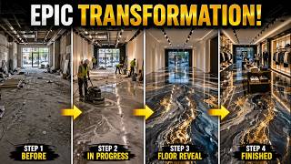 Luxury Boutique Epoxy Floor Transformation | From Construction Chaos to High-End Fashion Store