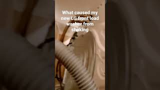 How I fixed the shaking of my brand new LG front load washer