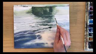 How to simplify water in WATERCOLOR