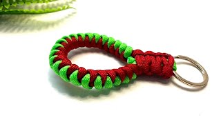 Simple & Stylish: Paracord knot Dual-tone Rope Keychain DIY