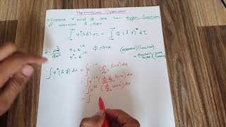 Hermitian Operator in Quantum Mechanics | Explained with solved example | Quantum Chemistry