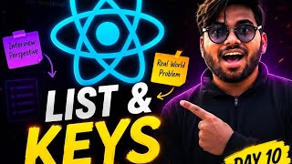 React JS Lists & Keys Tutorial 🔥 | React JS Interview Questions | #reactjs #day10
