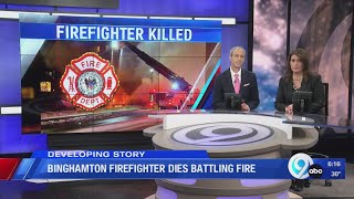 Binghamton firefighter dies battling fire