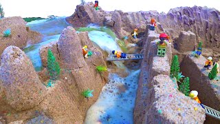 LEGO DAM BREACH - NEW HUGE SAND CASTLE AND TOXIC FLOOD