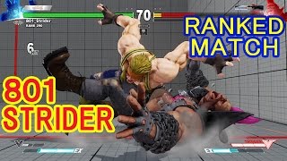 【SF5】801Strider. Online Compilation【ランクマまとめ1】