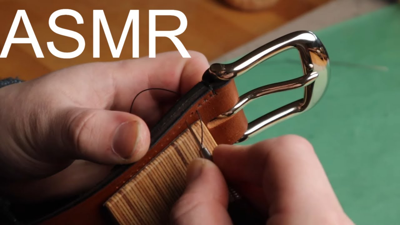 Asmr Making A Handmade Leather Belt Youtube