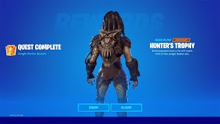 How to Unlock FREE Predator's Hunter's Trophy Backbling in Fortnite | Complete a Bounty as Predator