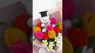 졸업식 튤립 모루꽃다발 포장하기 ASMR | Graduation Tulip Flower Bouquet ASMR