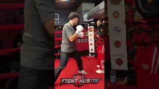 DAVID BENAVIDEZ SHOWS CALEB PLANT WHATS IN STORE FOR HIM! LOOKING LIKE A SAVAGE IN TRAINING!