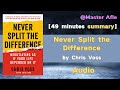 Summary of Never Split the Difference by Chris Voss | 49 minutes audiobook summary