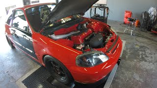 Nitrous k20 Swapped Ek hatch hits the Dyno Part 2.