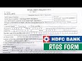 Hdfc bank RTGS Form kaise bhare 2024 | How to fill up Hdfc bank Rtgs form - Rtgs Kya hota hai ?