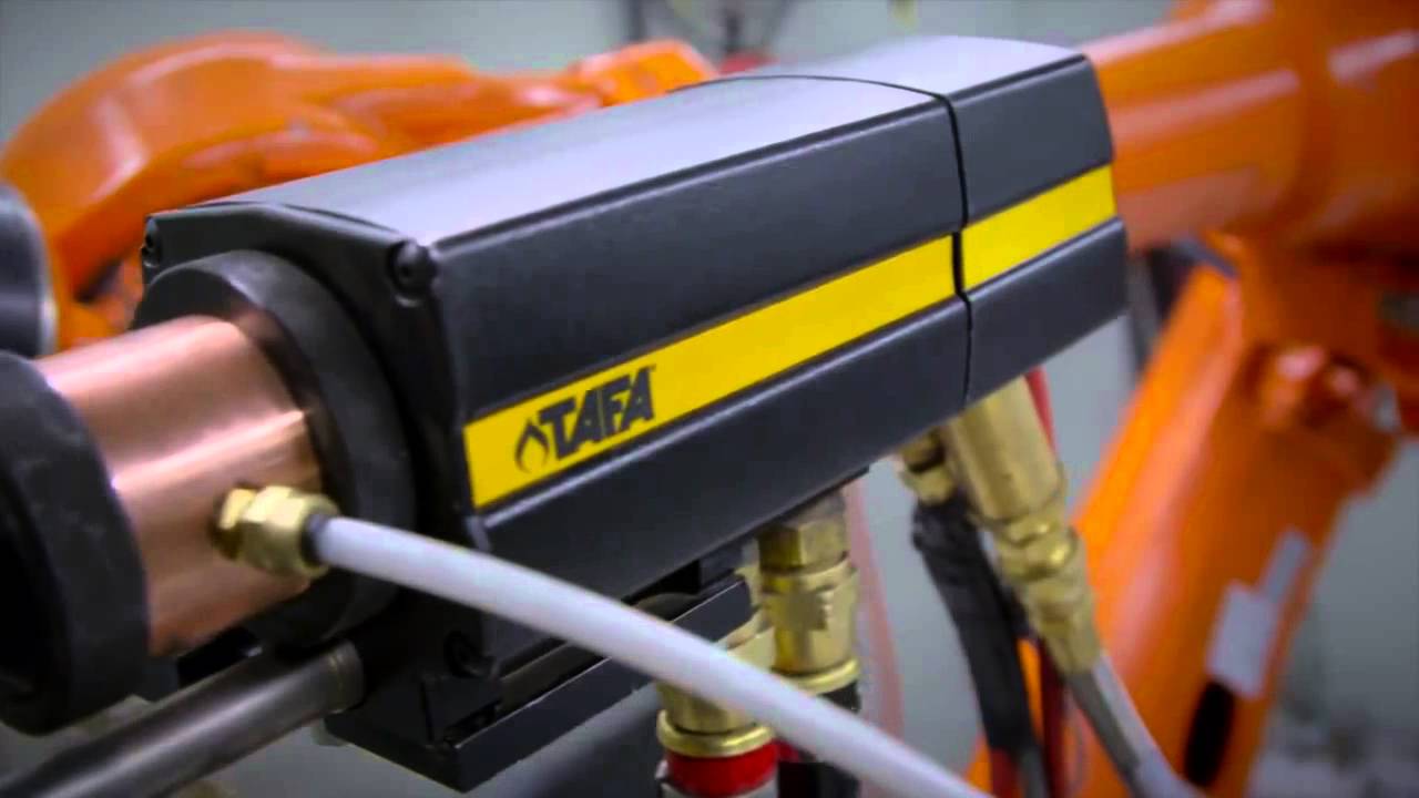 ABB Robotics Thermal Spraying With Praxair TAFA - YouTube