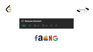 27 Remove Elements | Leetcode 27 | Solution | Java | Array | Two Pointers