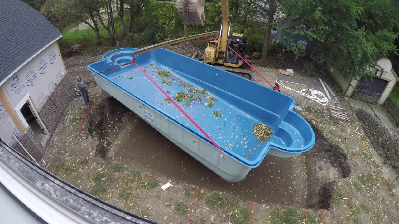 Fiberglass Pool Install Timelapse Part 1 Youtube