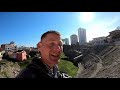 taking a tour of the iconic amphitheatre in durres albania. ancient ruins in the balkans