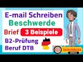 E-Mail schreiben Beschwerde Brief B2-Prüfung für den Beruf