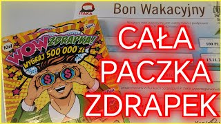 Cała paczka zdrapki lotto WOW za 250 złotych