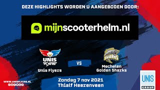 Samenvatting Unis Flyers vs. Mechelen Golden Sharks 7 november 2021