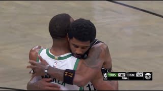 Kyrie Irving Daps Up Former Celtics Teammates After Win