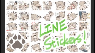 LINEstickers！LINE貼圖製作！繪圖縮時攝影！小狐狸篇！｜里山崎 Psychelee 037｜