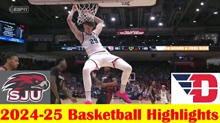 Saint Joseph's vs Dayton Basketball Game Highlights 1 24 2025