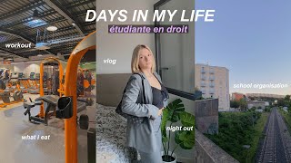 DAYS IN MY LIFE étudiante en droit 👩🏼‍🏫 sport/what i eat/soirée étudiante