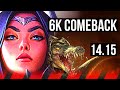 IRELIA vs RENEKTON (TOP) | 6k comeback, 6 solo kills, 43k DMG, Dominating | EUW Master | 14.15