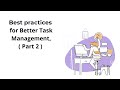 Task Management best practices, Part Two - Zoho One Minute