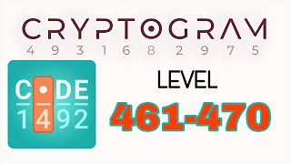 Cryptogram Letters and Numbers 461 462 463 464 465 466 467 468 469 470