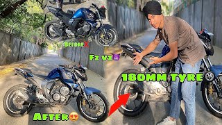 180mm TYRE IN FZ V2 || CHEAPEST TYRE || #fzv2 #cheapesttyremarket #1ksubscribers