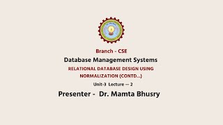 Database Management System | Relational Database Design Using Normalization Part-2