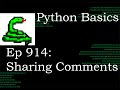 Python Basics Tutorial Sharing Comments