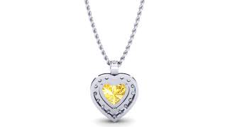 LONITÉ Memorial Jewelry Pendant - Heart Cut Cremation Diamond Pendant Made from Human Ashes