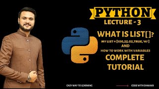 Python Programming - Python List and Variables Complete Tutorial!!