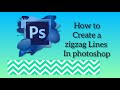 How to Create a zigzag Lines In Photoshop... Zig Zag Pattern with Photoshop