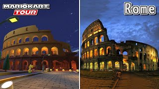 実物比較【ローマアバンティ編】マリオカートツアーで観光しよう！【Mario Kart Tour】【Rome Avanti】Real comparison