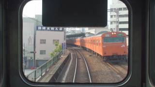 大阪環状線113系前面展望 西九条-天王寺 【Cab view of Osaka Loop Line】