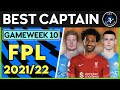 FPL Gameweek 10 Best Captain | Fantasy Premier League Tips 2021/22