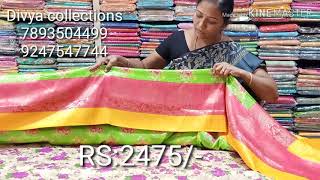 Soft silk sarees with floral prints, Episode 876, Divya collections