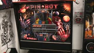 Lets play with Pin Bot by Williams 1986.  Warning No Tech support for the camera.