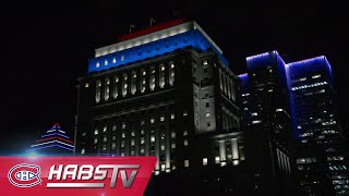 Montreal lights up in bleu-blanc-rouge for the Habs